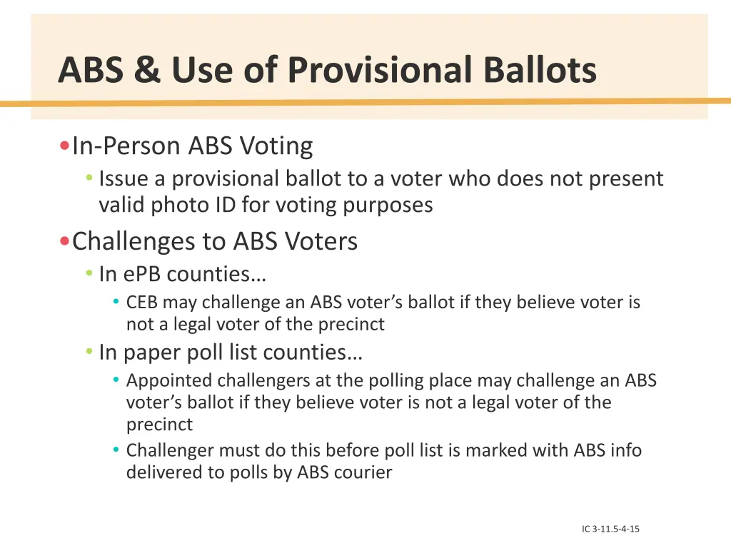 abs use of provisional ballots