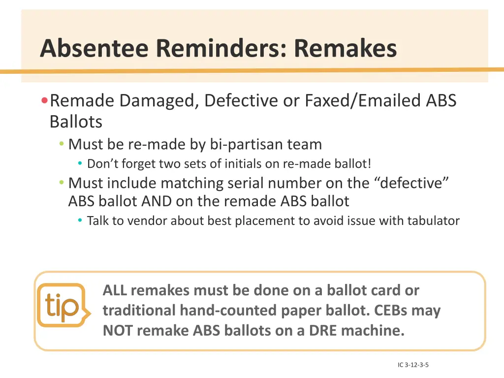 absentee reminders remakes