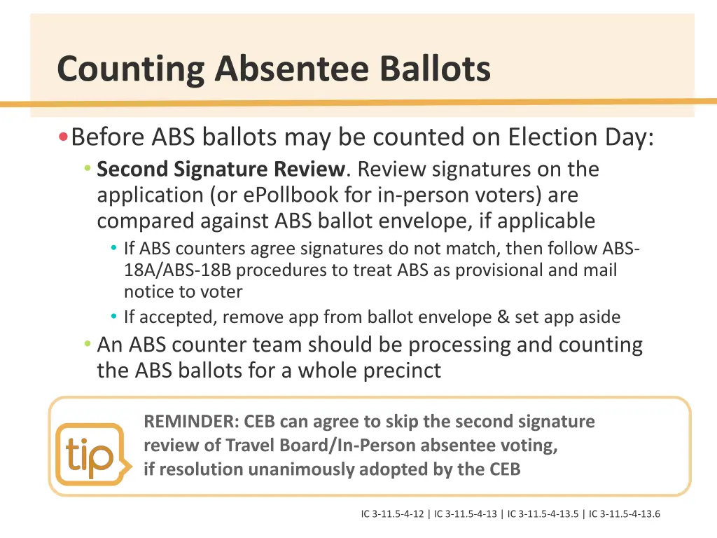 counting absentee ballots