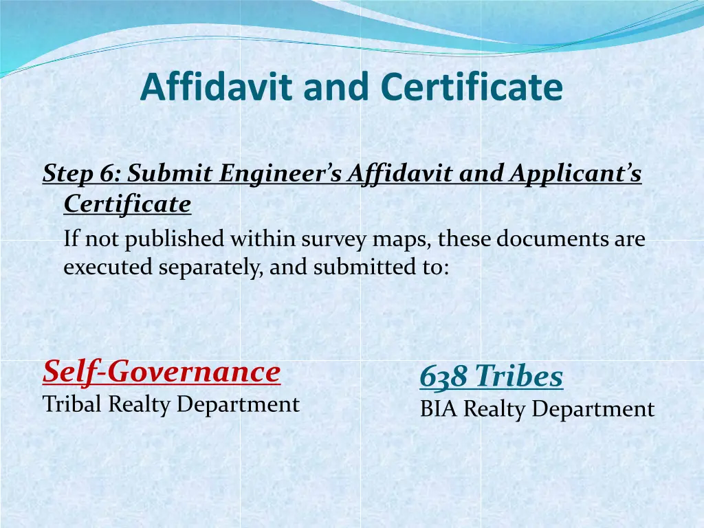 affidavit and certificate