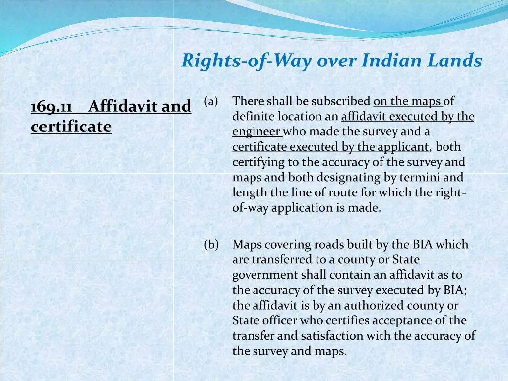 rights of way over indian lands