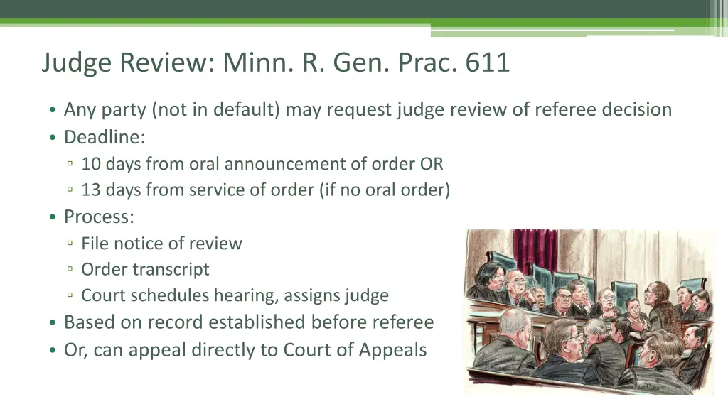 judge review minn r gen prac 611