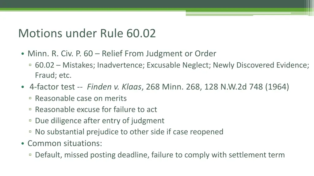 motions under rule 60 02