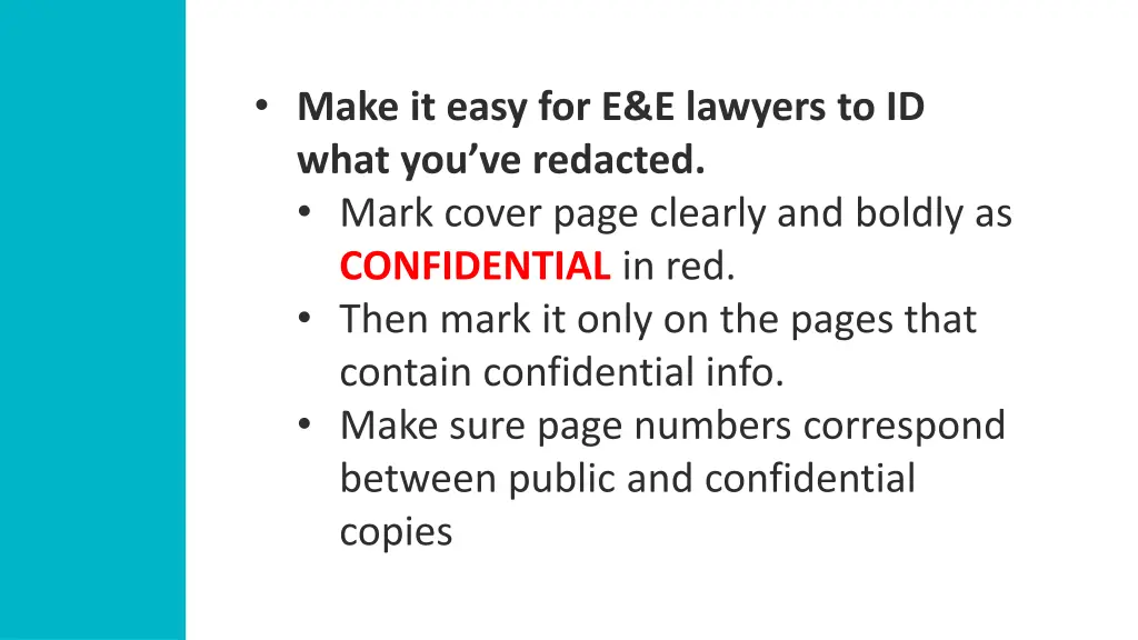 make it easy for e e lawyers to id what