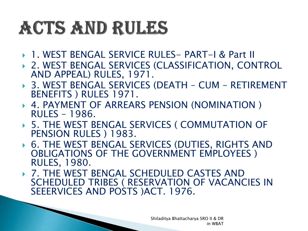 1 west bengal service rules part i part ii 2 west