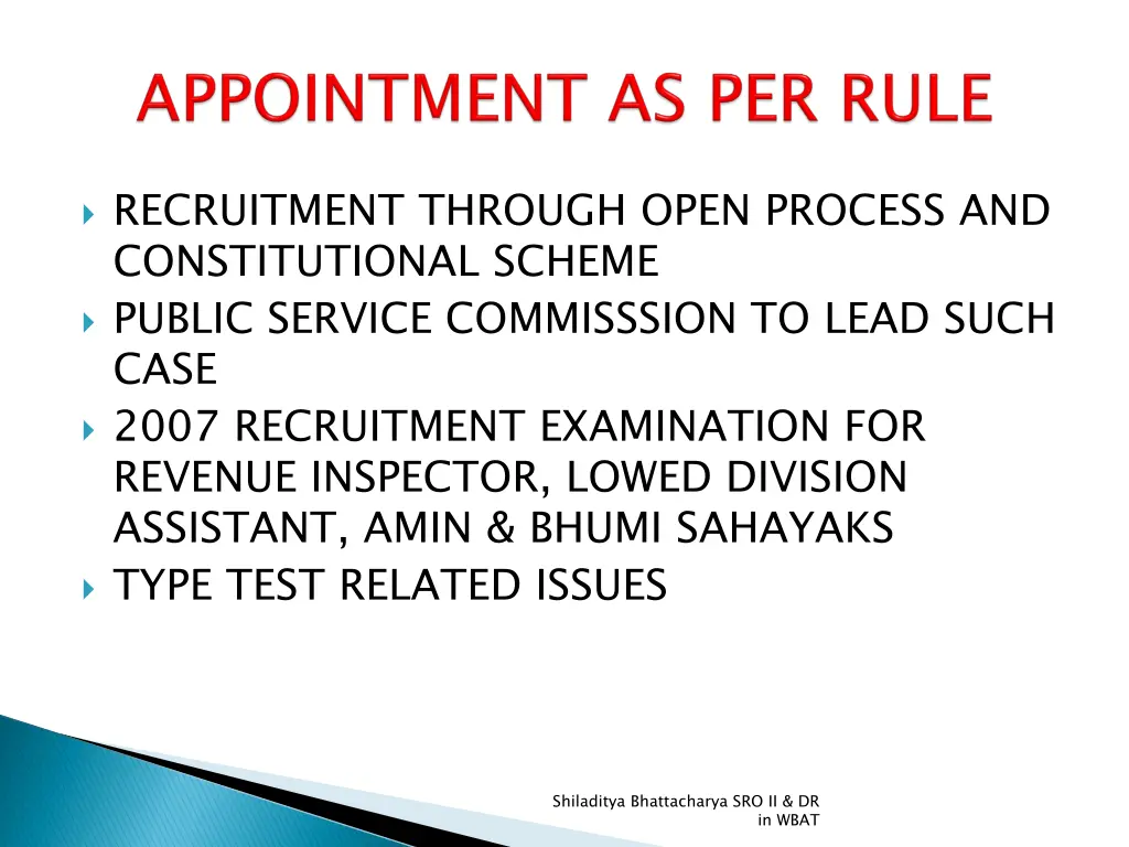 recruitment through open process