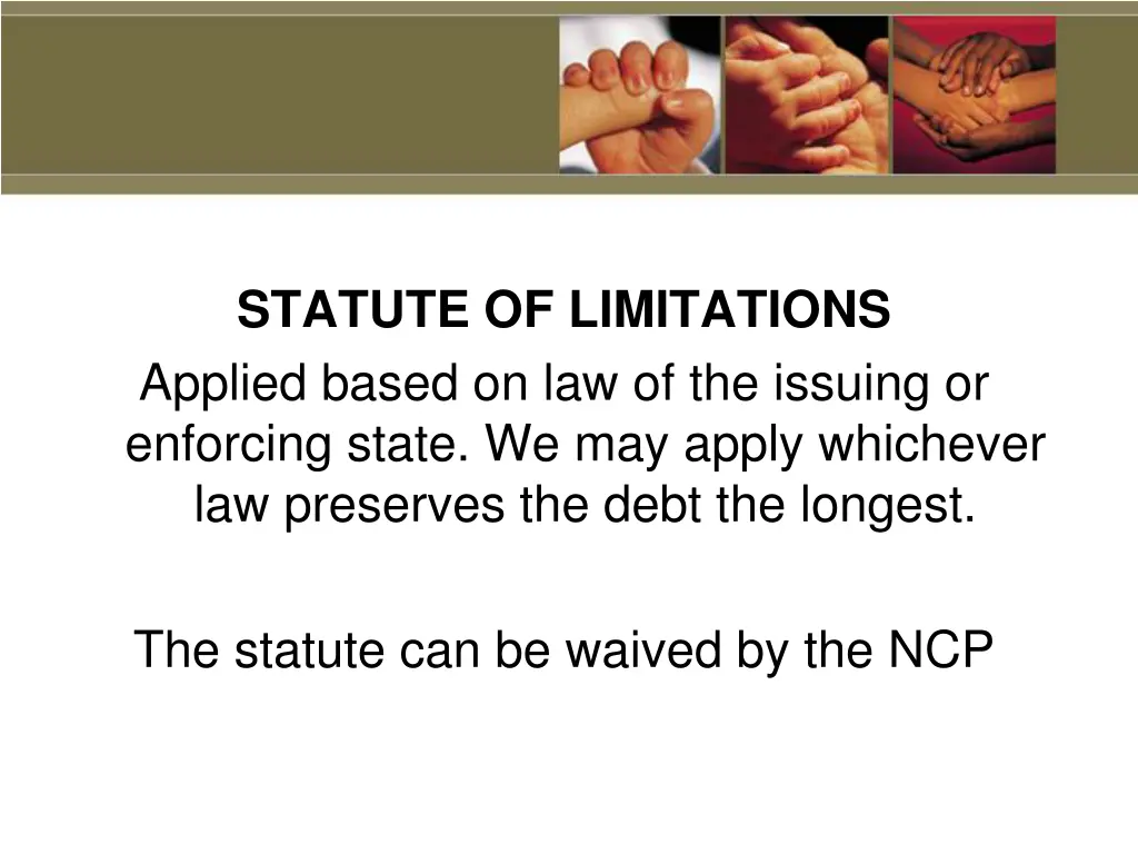 statute of limitations applied based