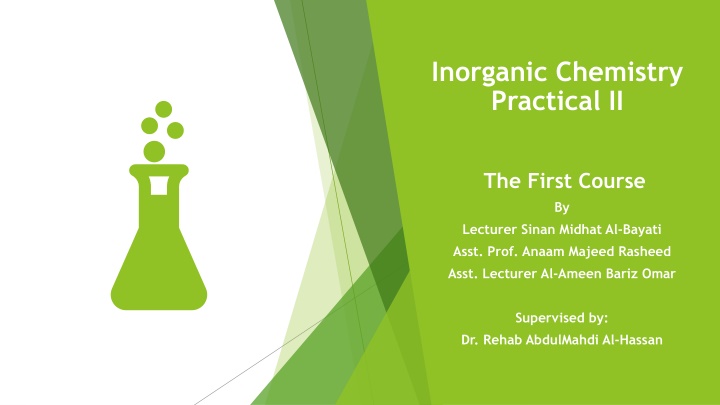 inorganic chemistry practical ii