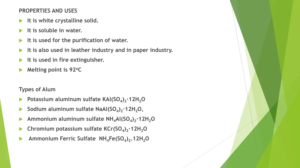 properties and uses