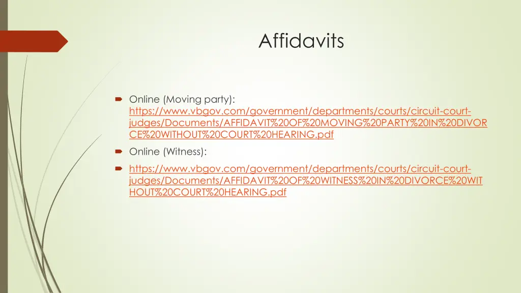 affidavits