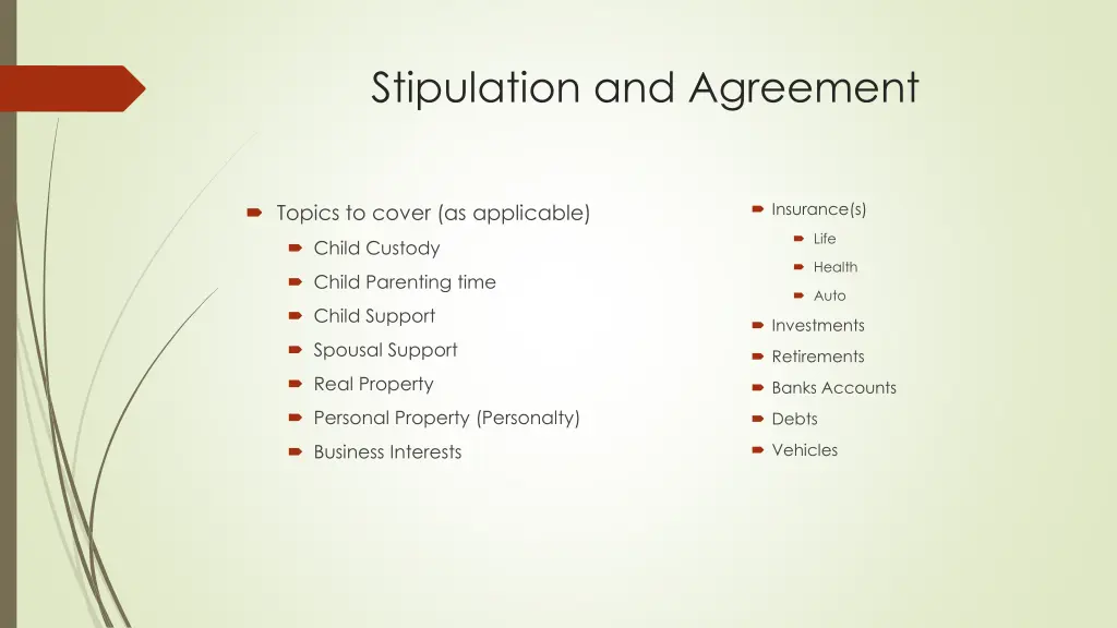 stipulation and agreement 1