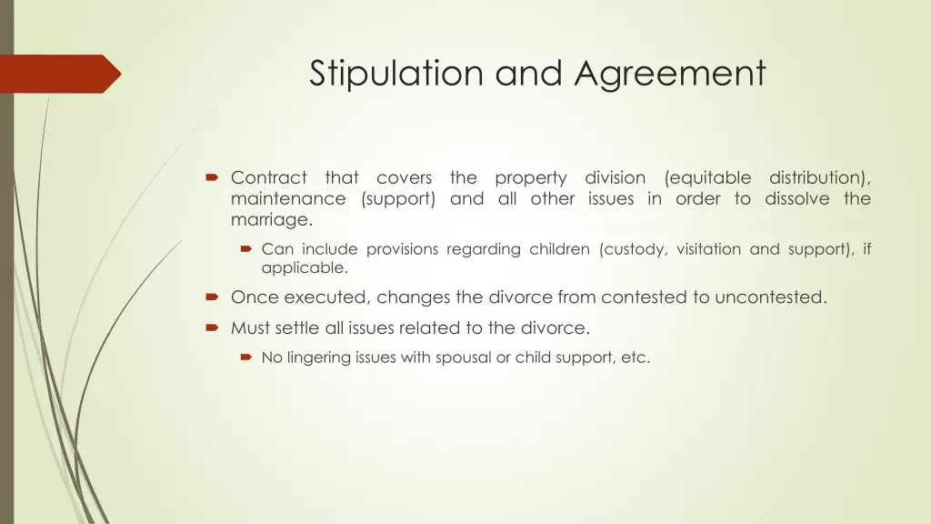 stipulation and agreement