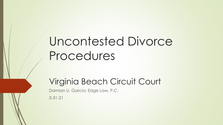 uncontested divorce procedures