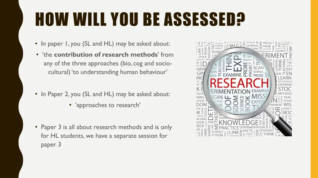 how will you be assessed