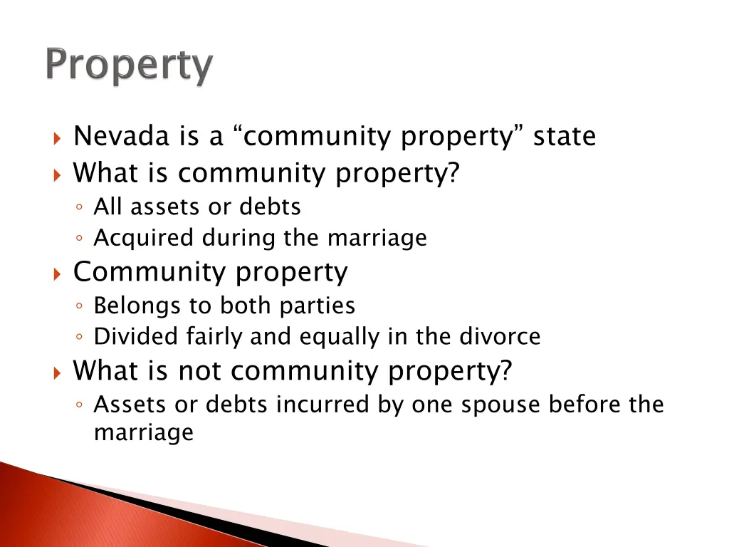 nevada is a community property state what