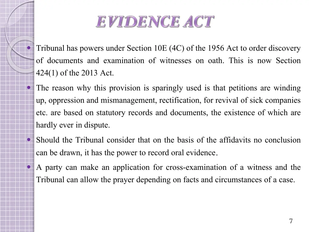 tribunal has powers under section