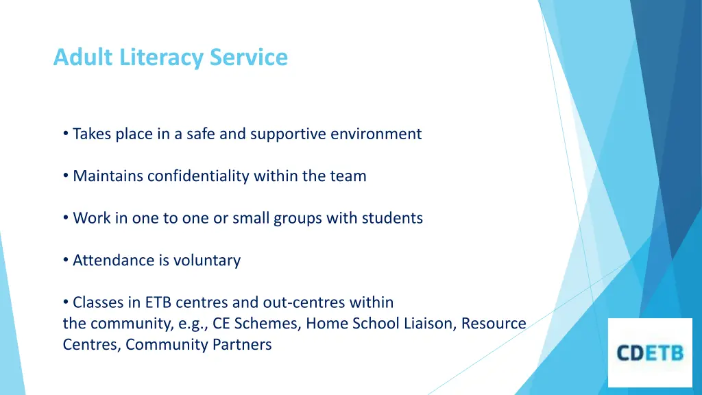 adult literacy service