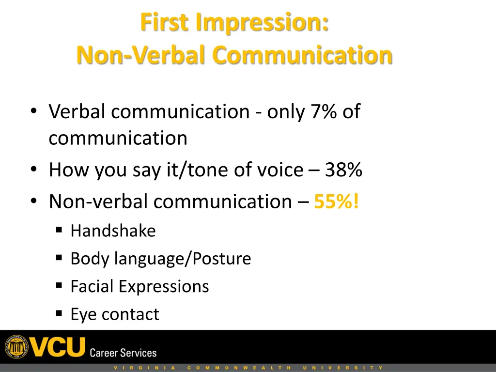 first impression non verbal communication