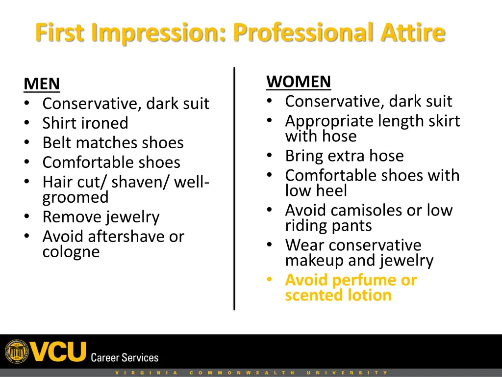 first impression professional attire