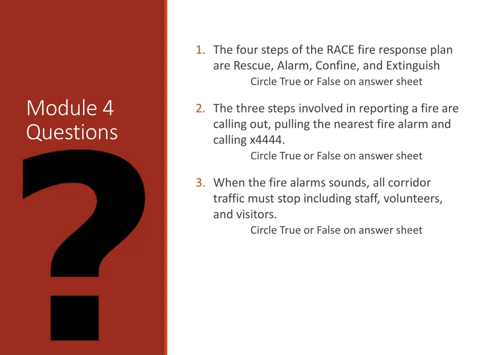 1 the four steps of the race fire response plan