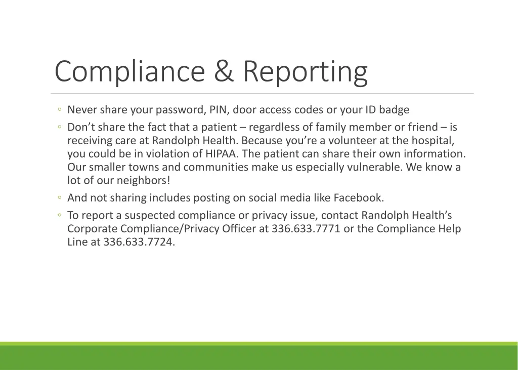 compliance reporting