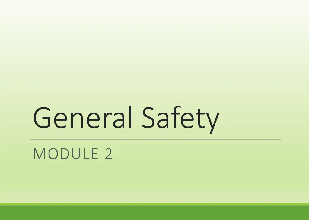 general safety