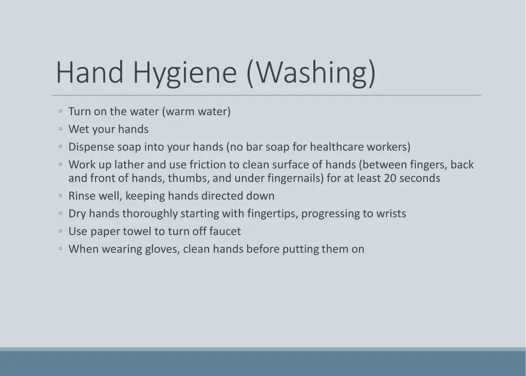 hand hygiene washing