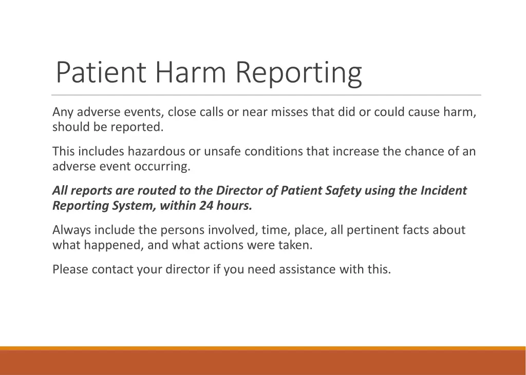 patient harm reporting