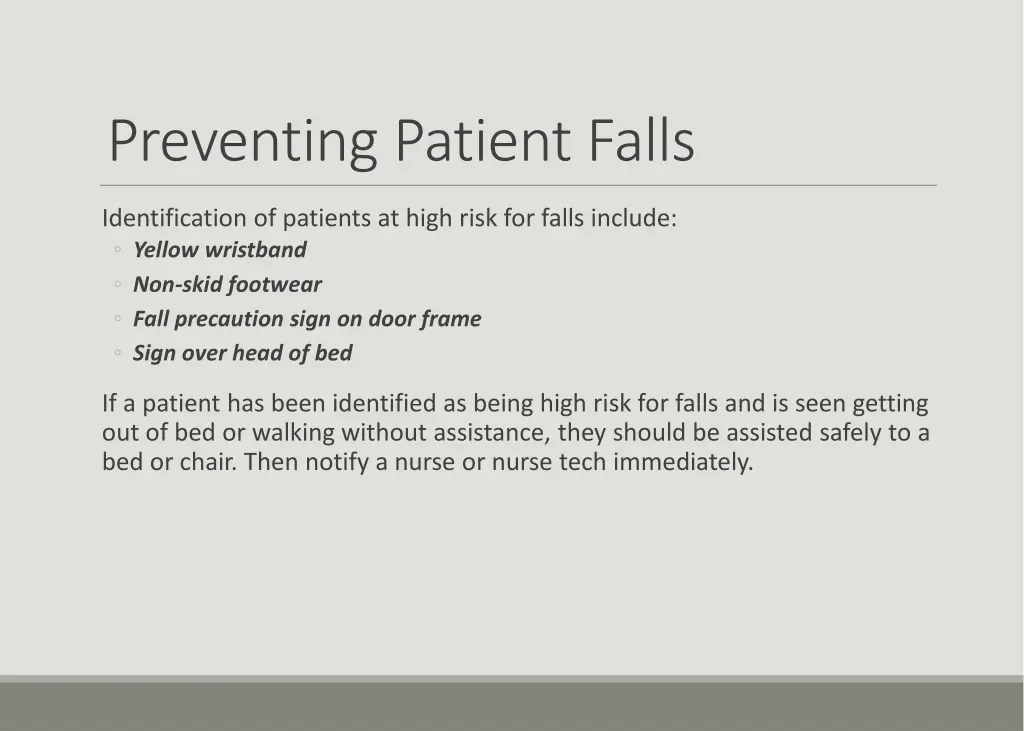 preventing patient falls