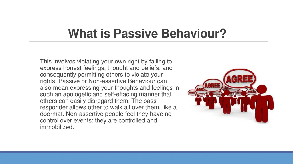 what is passive behaviour