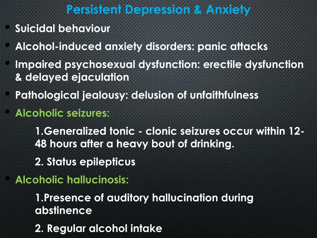 persistent depression anxiety suicidal behaviour