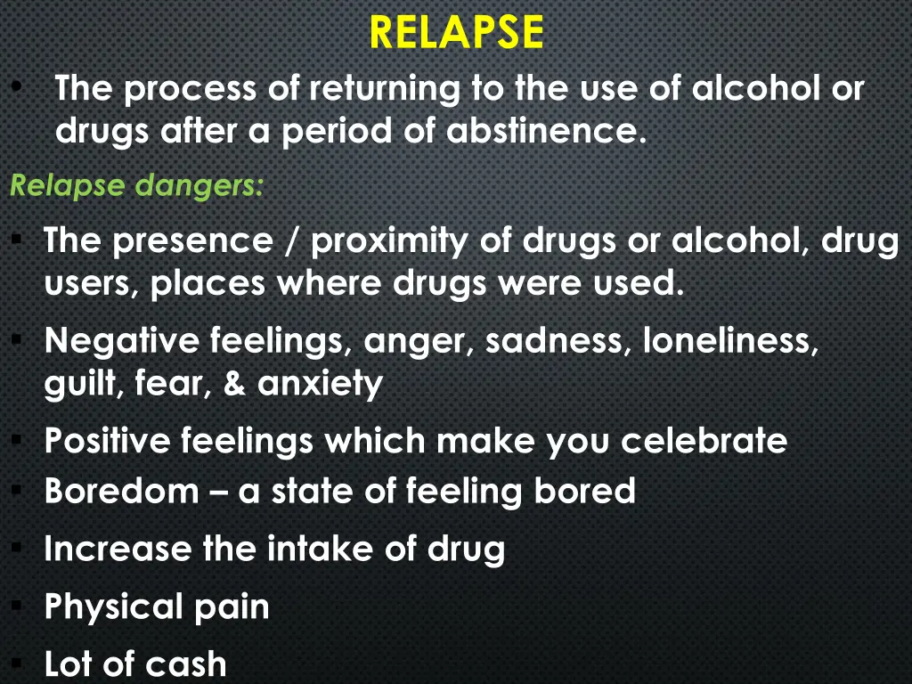 relapse