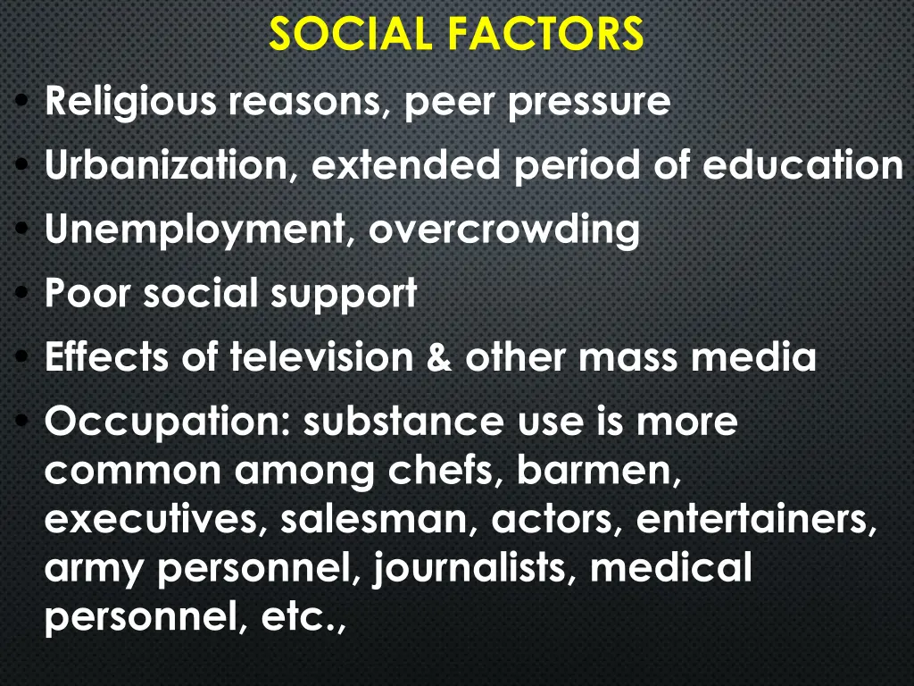 social factors