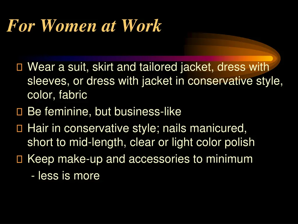 for women at work