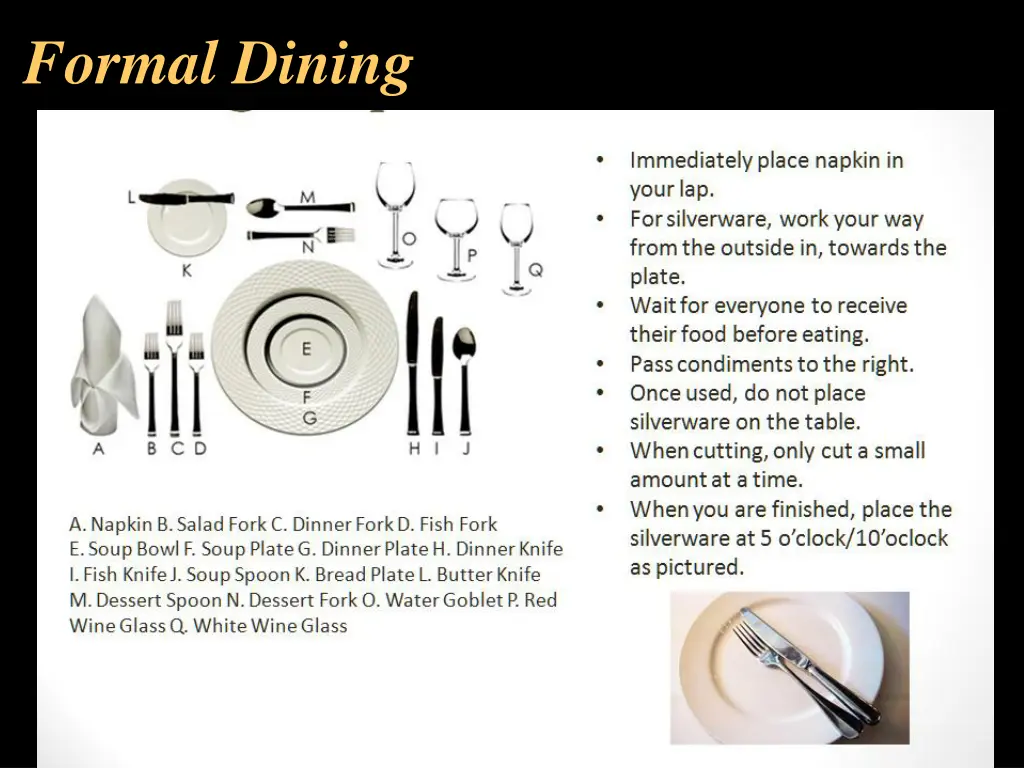 formal dining