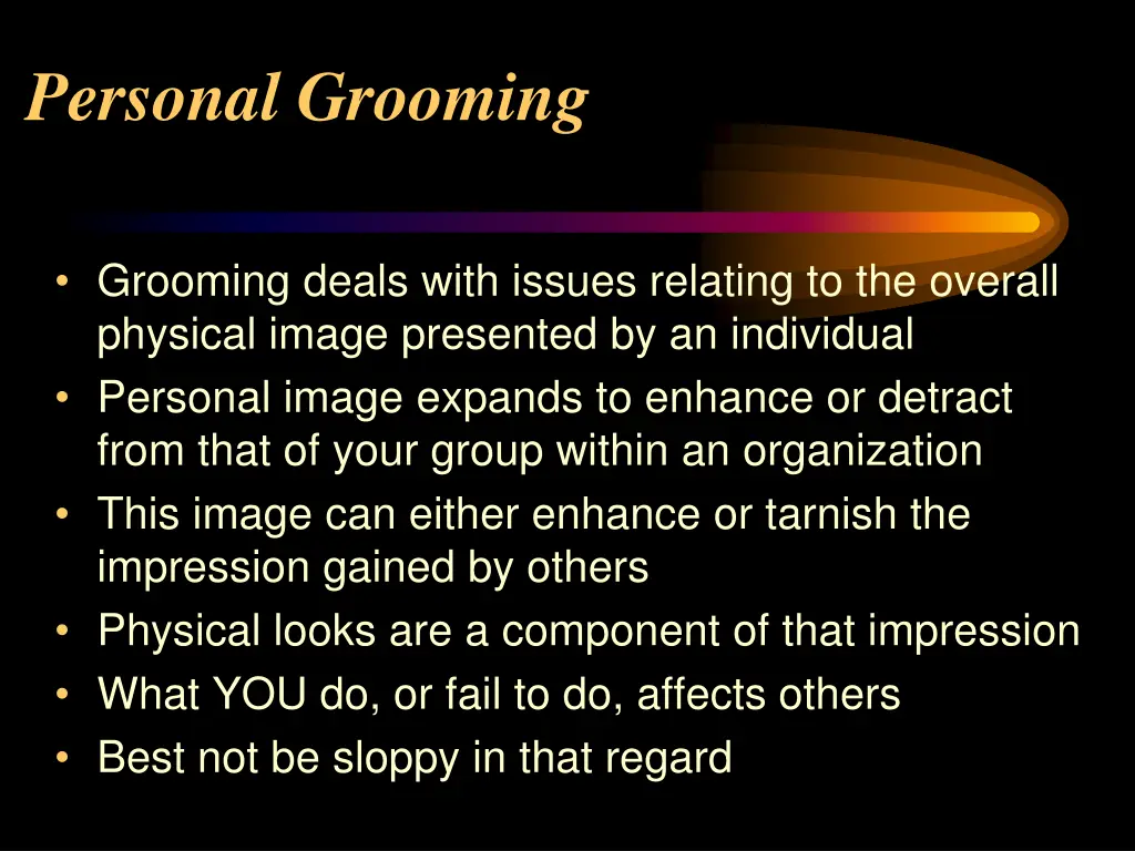 personal grooming