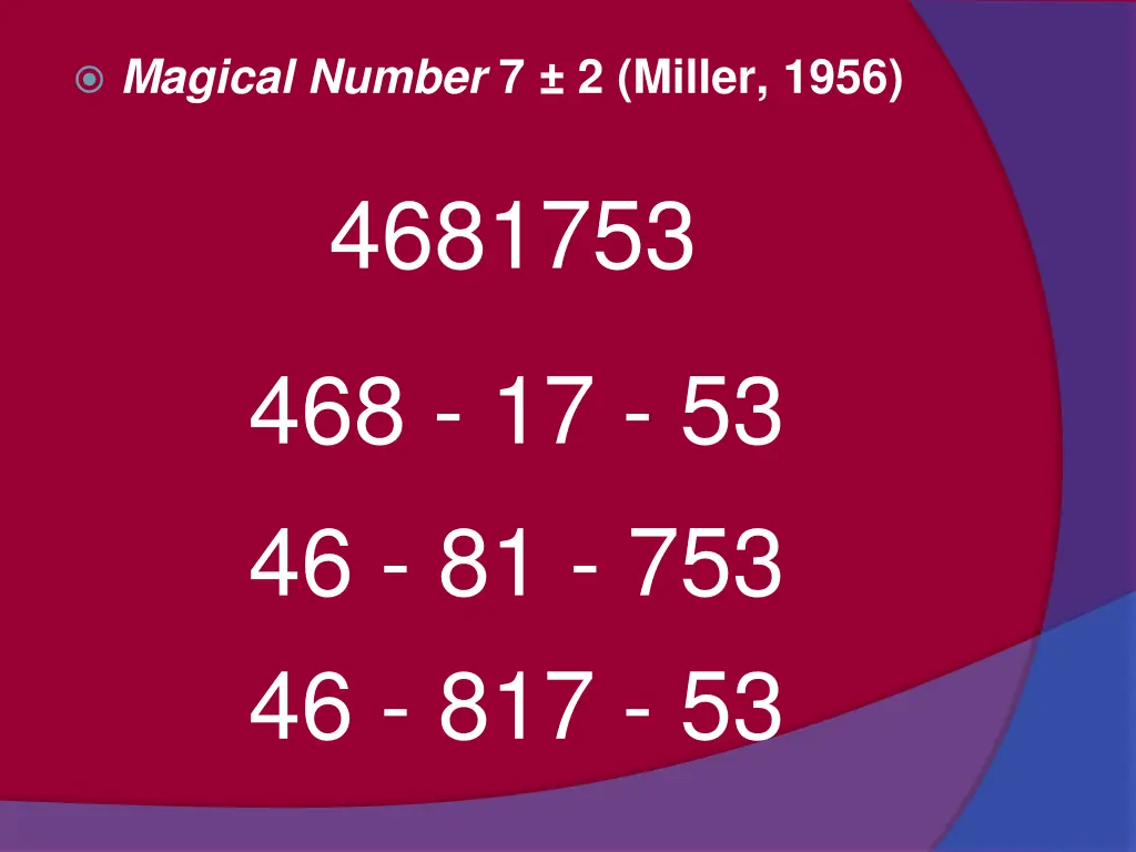 magical number 7 2 miller 1956