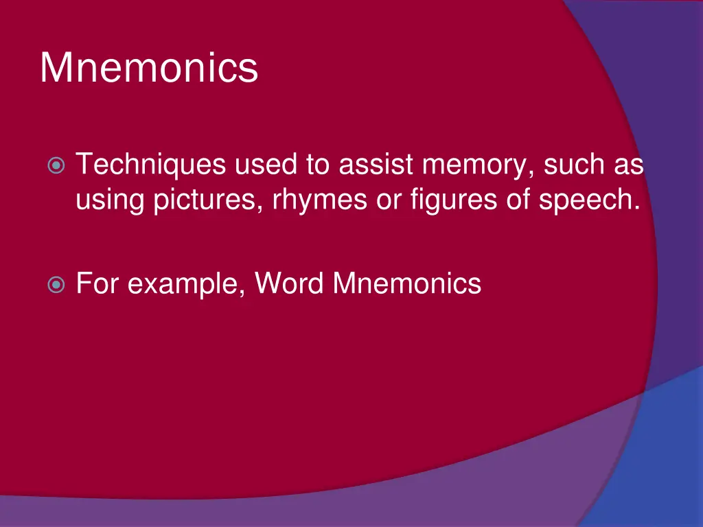 mnemonics