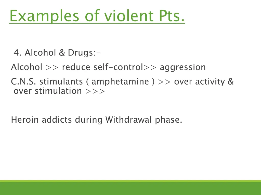 examples of violent pts 1