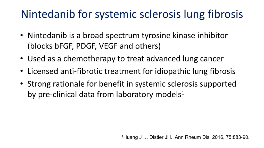 nintedanib for systemic sclerosis lung fibrosis