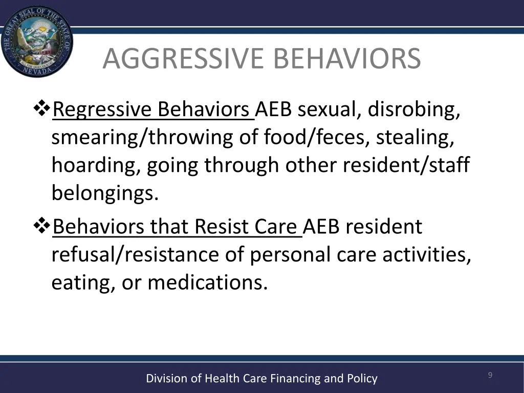 aggressive behaviors 2