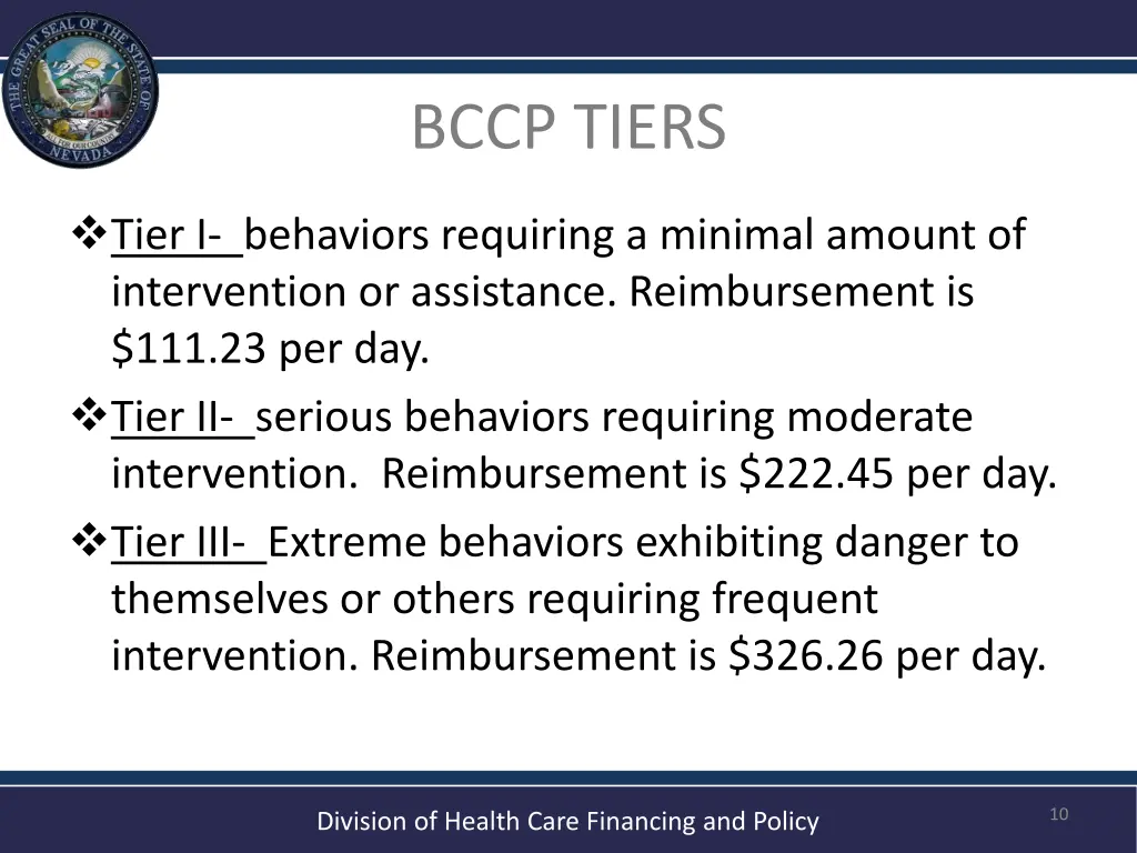 bccp tiers