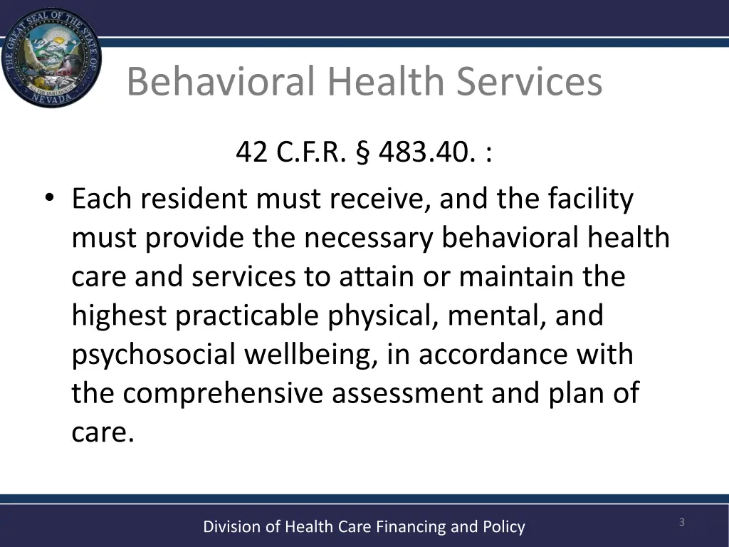 behavioral health services