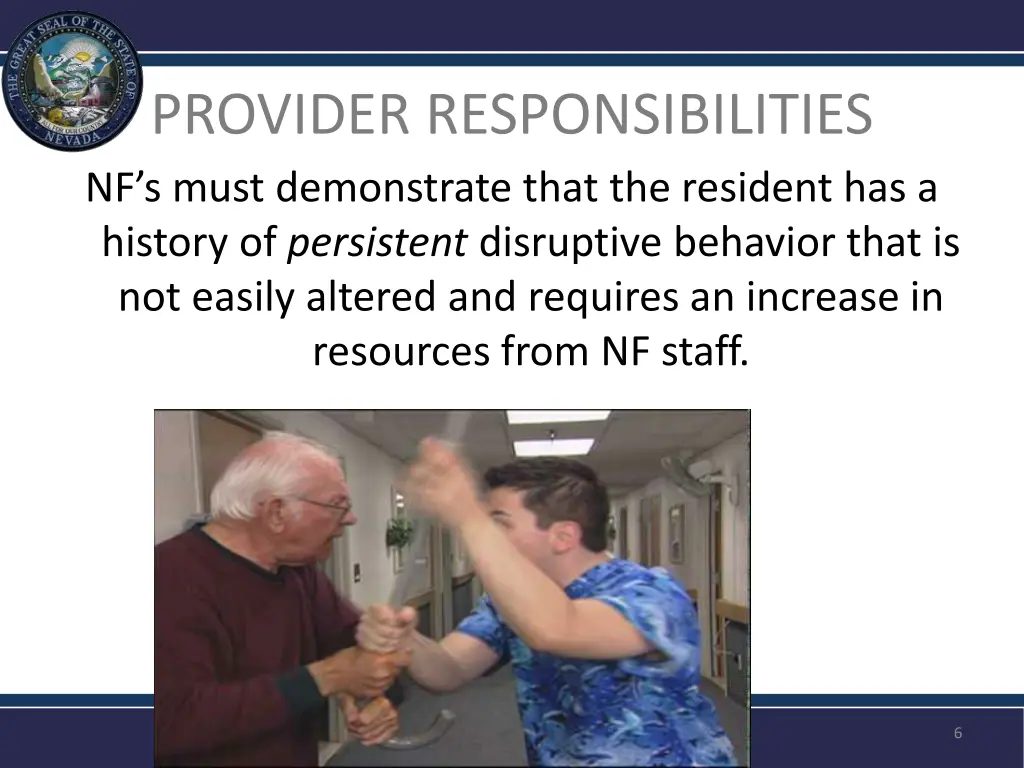 provider responsibilities nf s must demonstrate