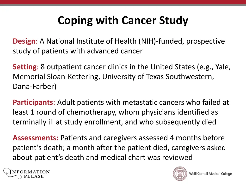 coping with cancer study