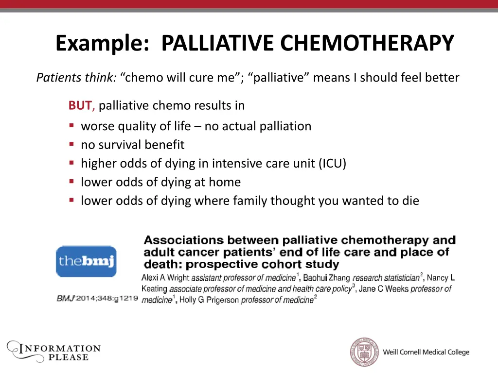 example palliative chemotherapy