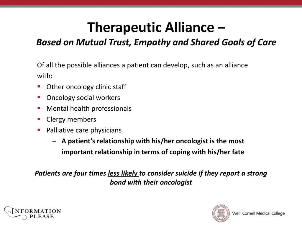 therapeutic alliance based on mutual trust