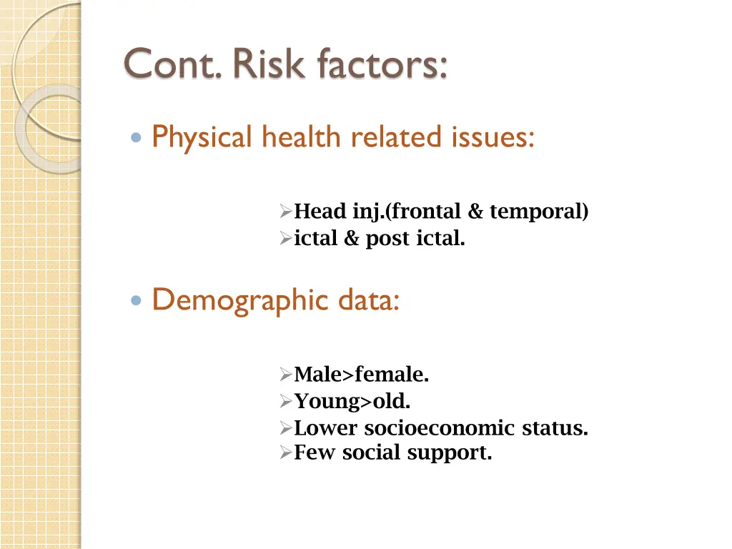 cont risk factors 1