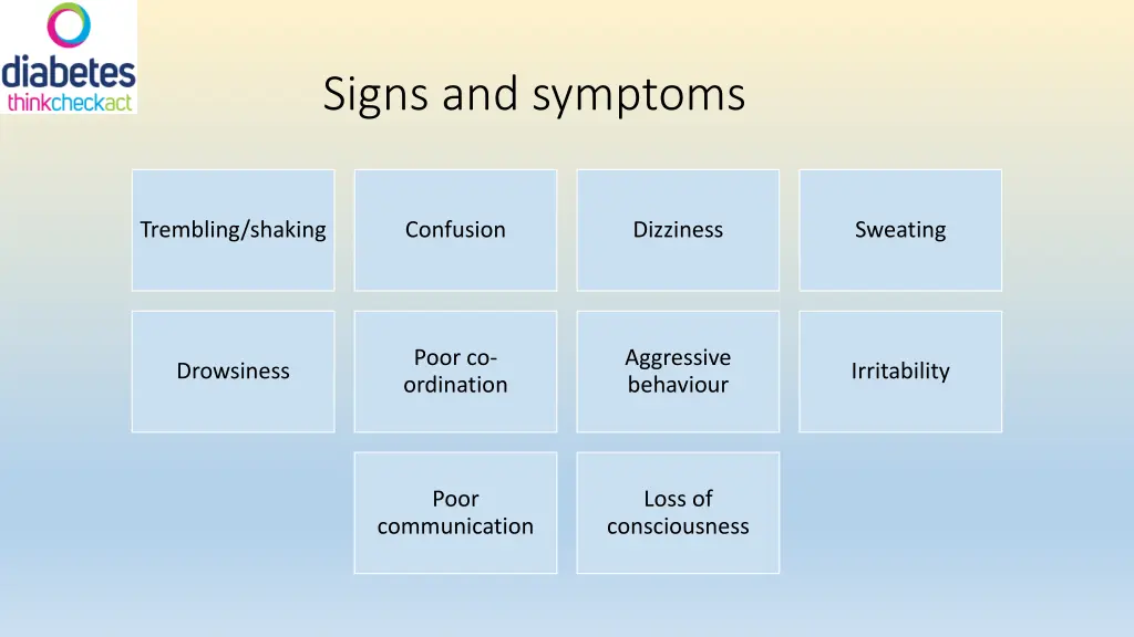 signs and symptoms