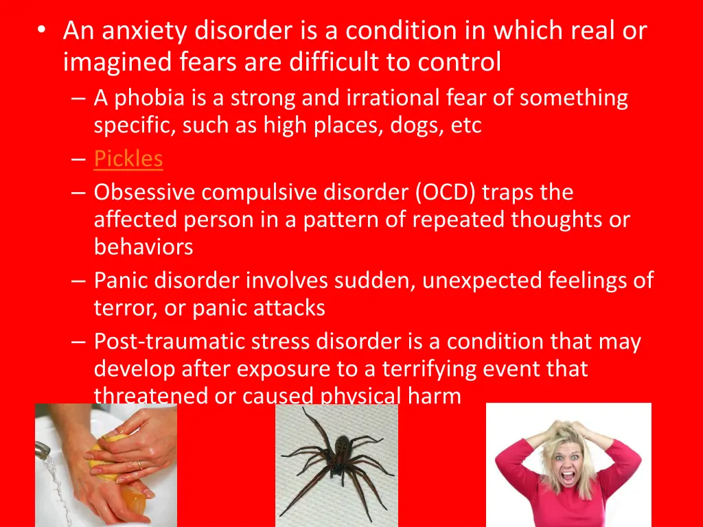 an anxiety disorder is a condition in which real